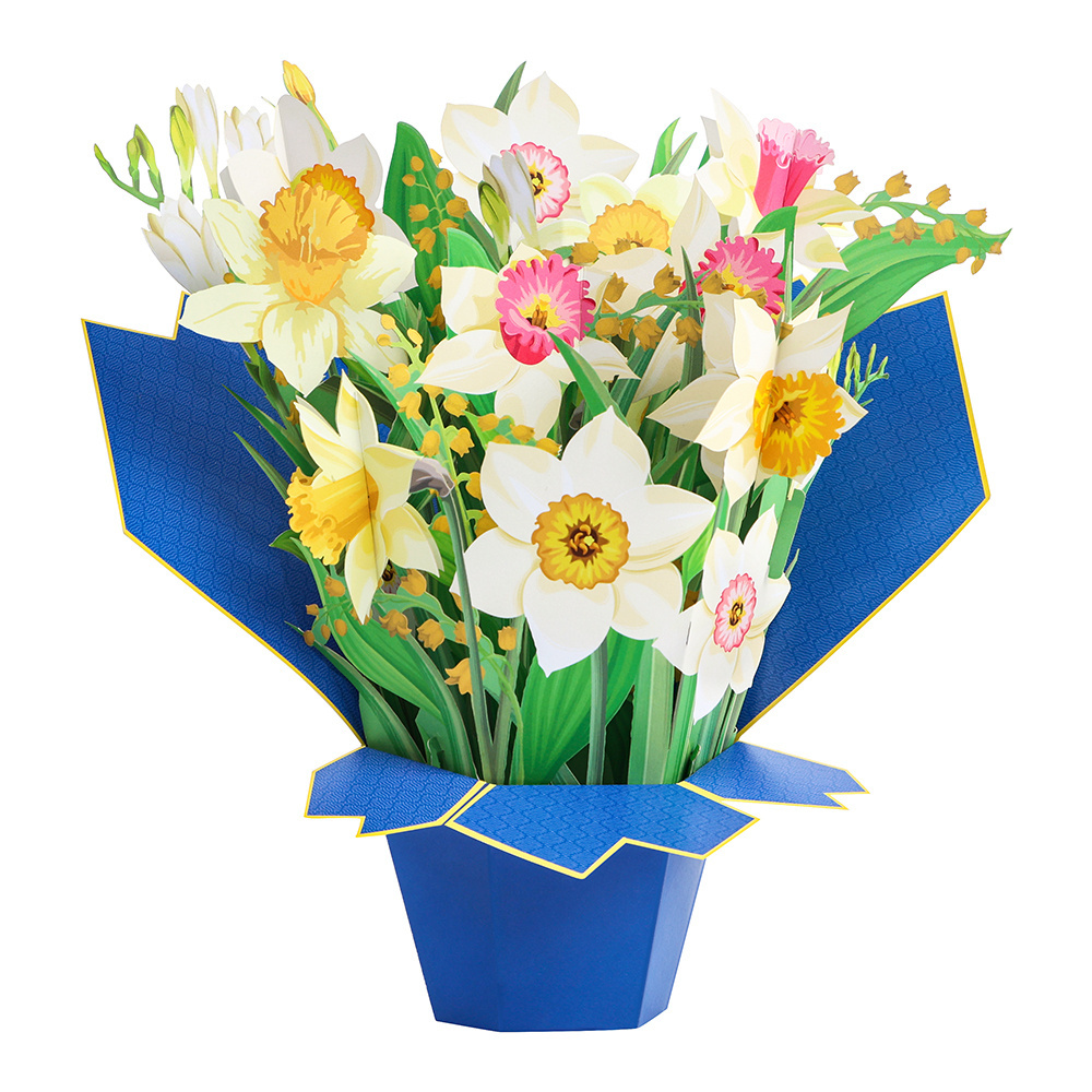 Hot Sale Calla lily Life Sized Bouquet Bouquet Home Table Decoration Artificial Flower 3D  Pop up Greeting Cards