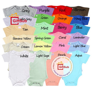 Unisex Baby Bodysuit Sublimation White Blank Rompers Jumpsuit 100% Polyester Short Sleeve Newborn Onesies for Baby Girls Boys