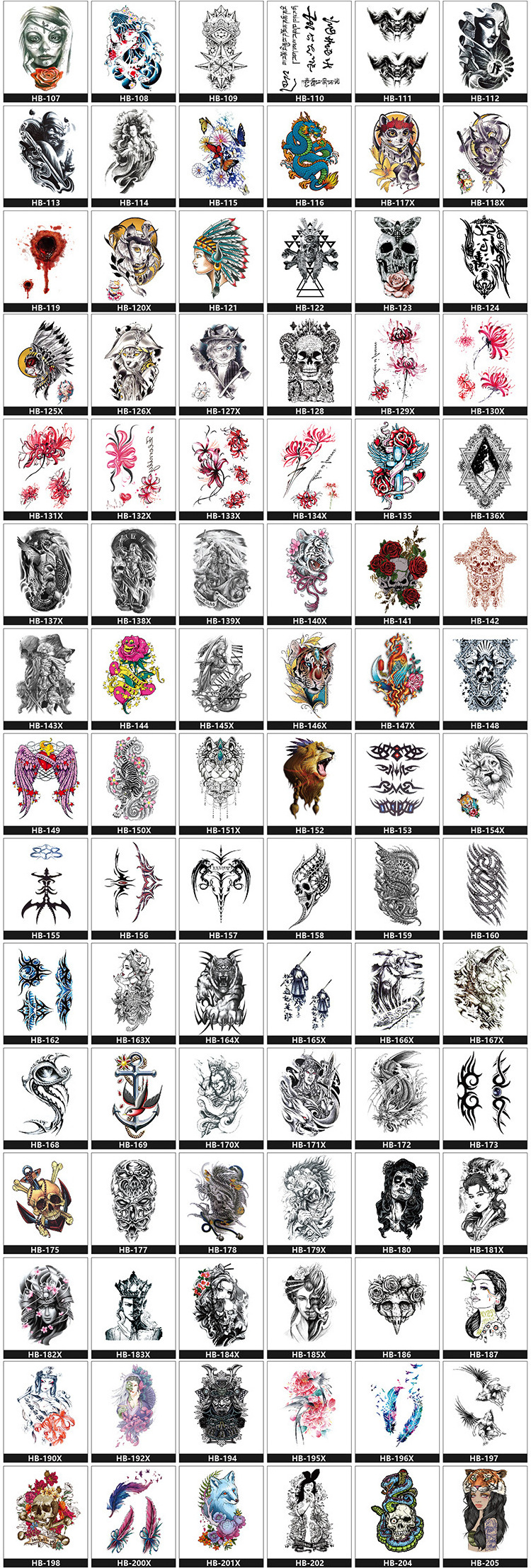 Colorful tattoo sleeve waterproof temporary water transfer tattoo sticker wholesale men skull designs half arm