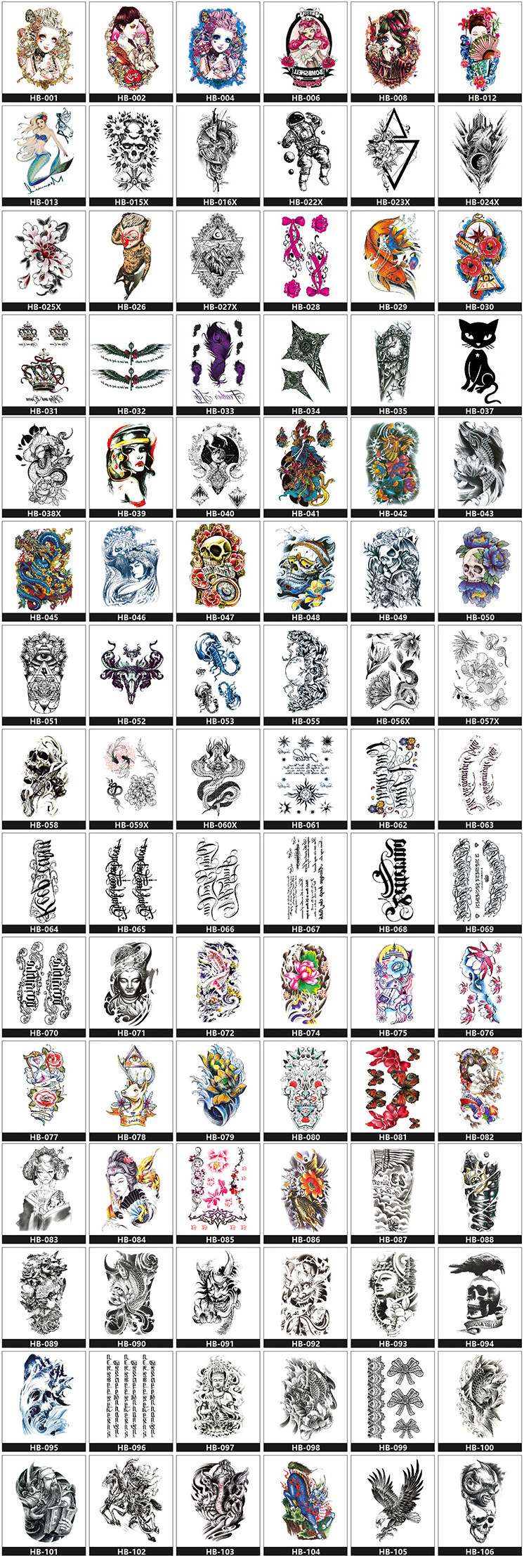 Colorful tattoo sleeve waterproof temporary water transfer tattoo sticker wholesale men skull designs half arm