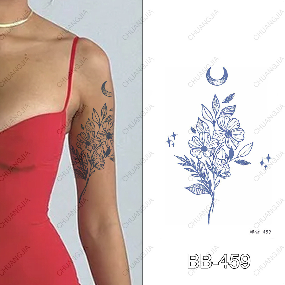 Wholesale Waterproof Temporary Cool Tattoo Design for Woman Men Fake Half Arm Sleeve Tattoo Sticker