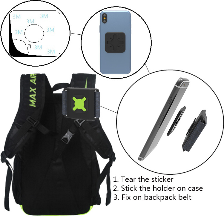 Sports Backpack Clip phone holder Shoulder Belt Buckle Chest Shoulder Fixing Stand Buckle Backpack