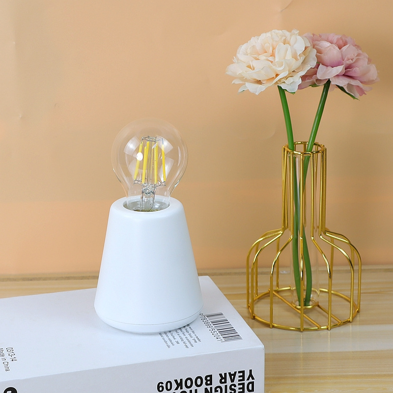 Custom office rechargeable reading table desk decorative 3W e27 filament edison light bulb