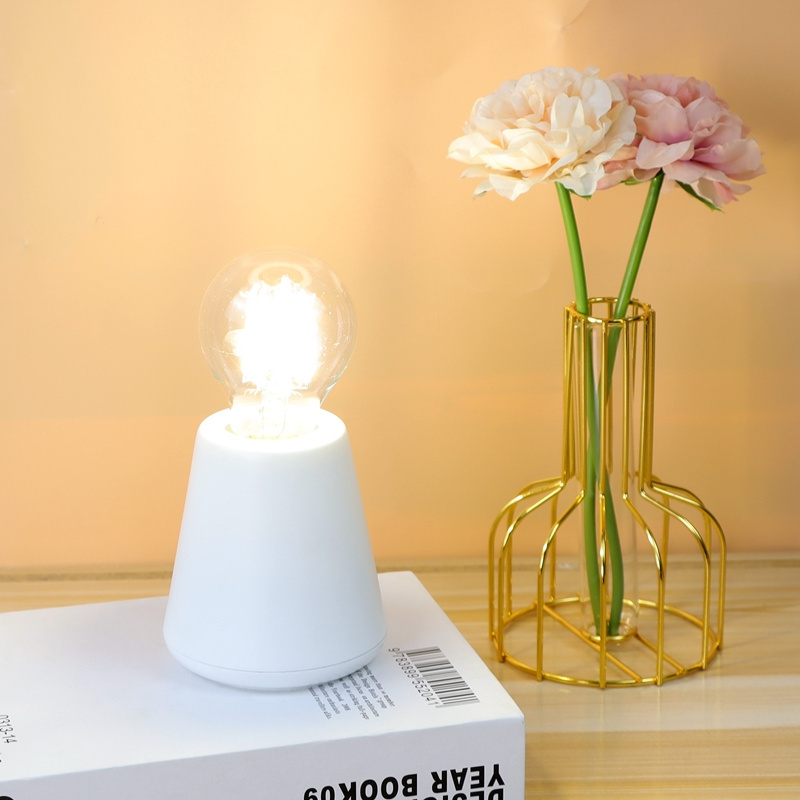 Custom office rechargeable reading table desk decorative 3W e27 filament edison light bulb