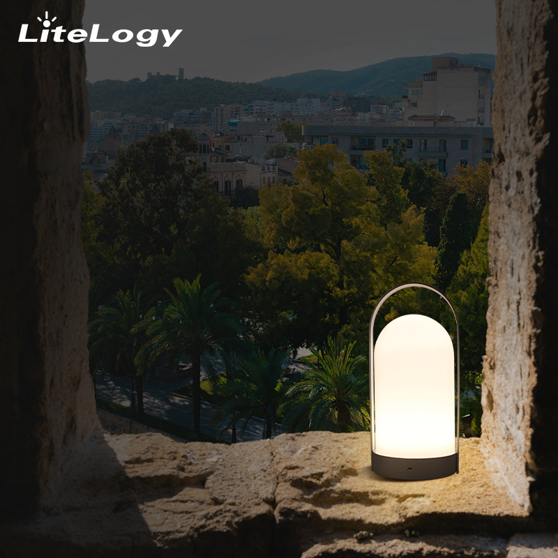 Portable outdoor hanging lantern rechargeable battery operated 3.5W PC shade aluminium handle I54 LED camping lamp