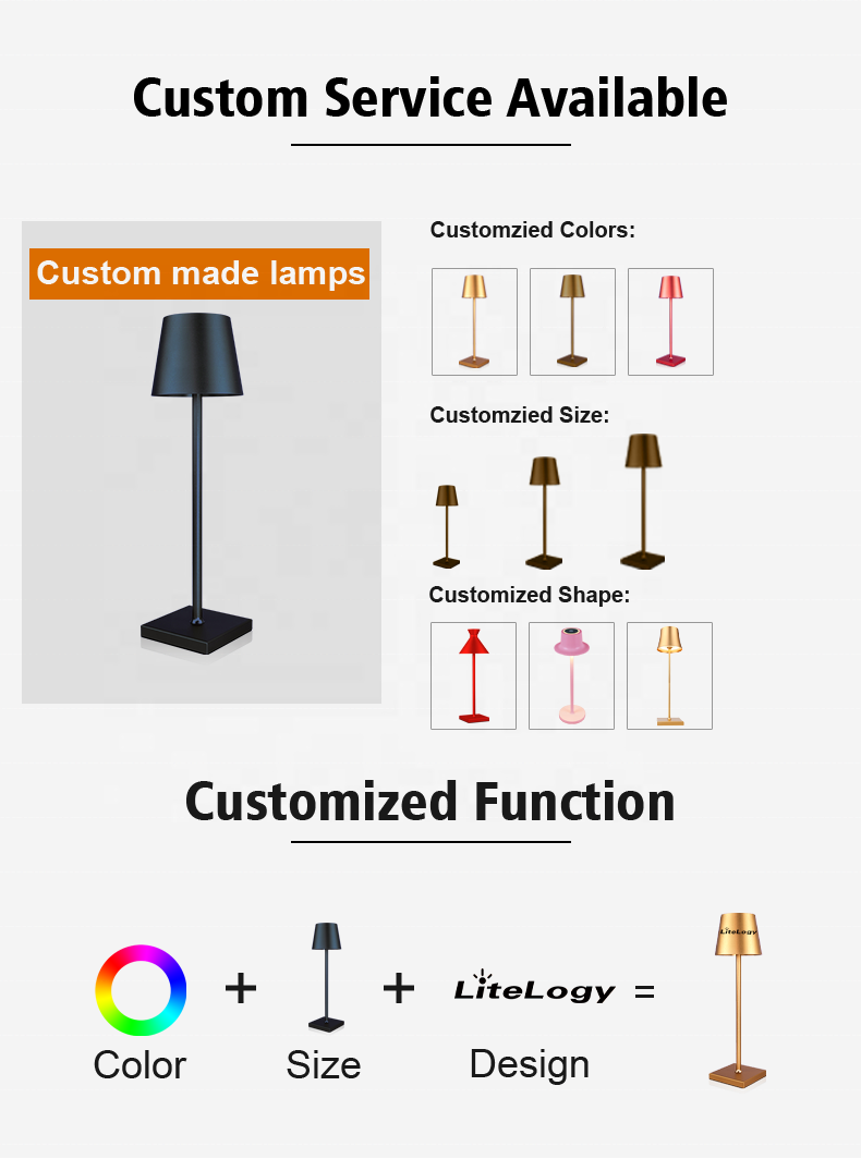 Zafferano Poldina Hotel Dimmable Lampada Da Tavolo Cordless LED Restaurant Rechargeable Table Lamp