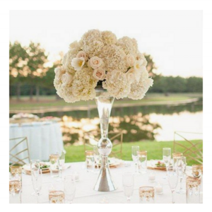 IFG customize Ivory white artificial flower ball   20 inch wedding centerpiece flower