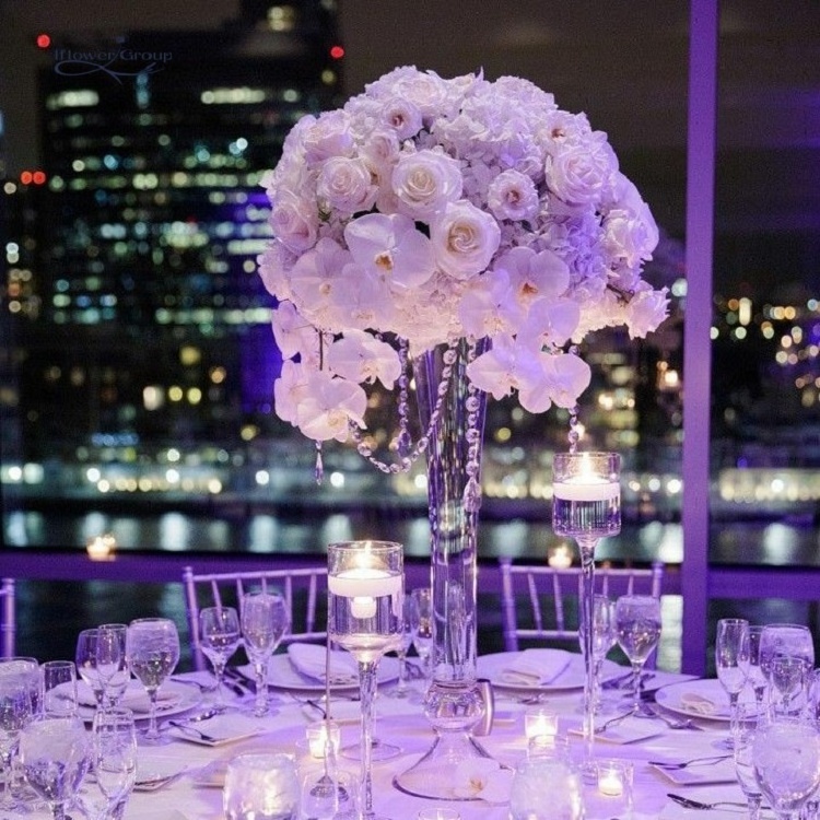 IFG customize Ivory white artificial flower ball   20 inch wedding centerpiece flower