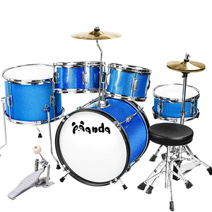 Drum Set for Beginners 16 inch Kids Drum Kit 5-Piece Junior Drum Set for Kids with Adjustable Throne/Cymbal/Pedal/Drumsticks