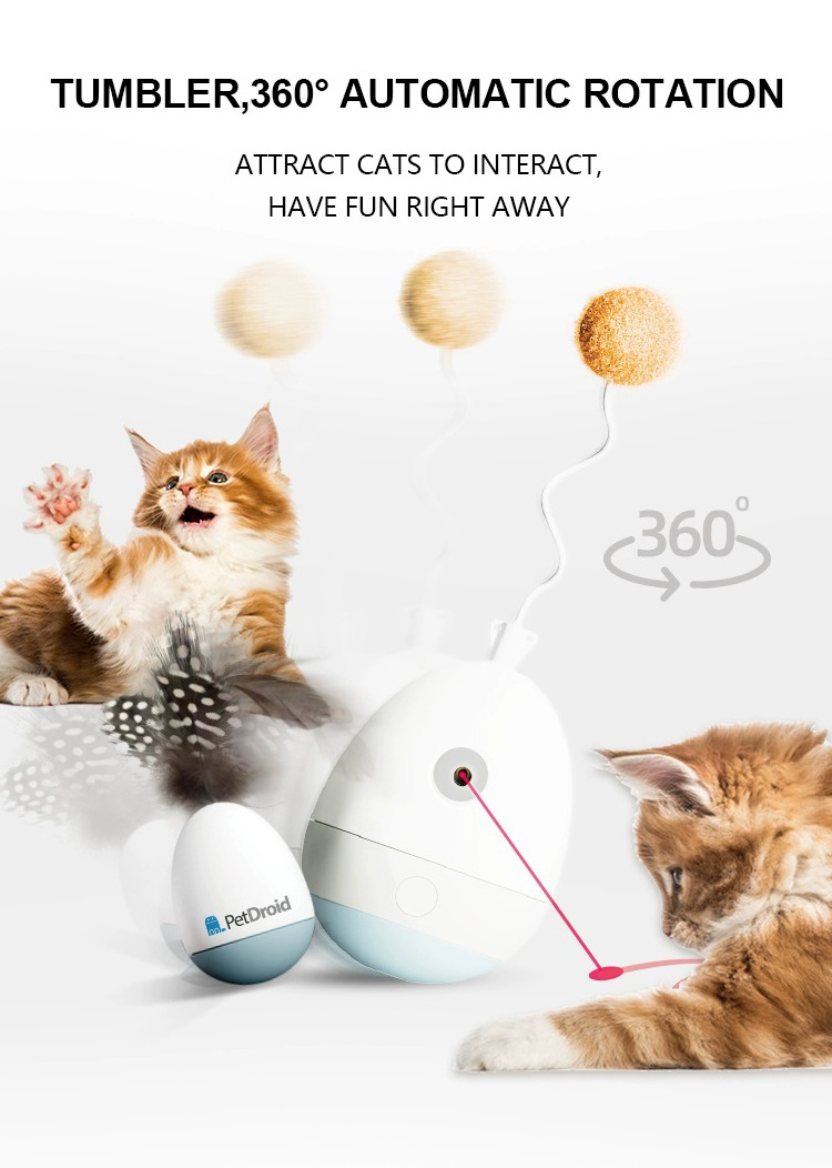 GIGWI automatic rotating standby cat laser toy interactive laser cat feather teaser toy