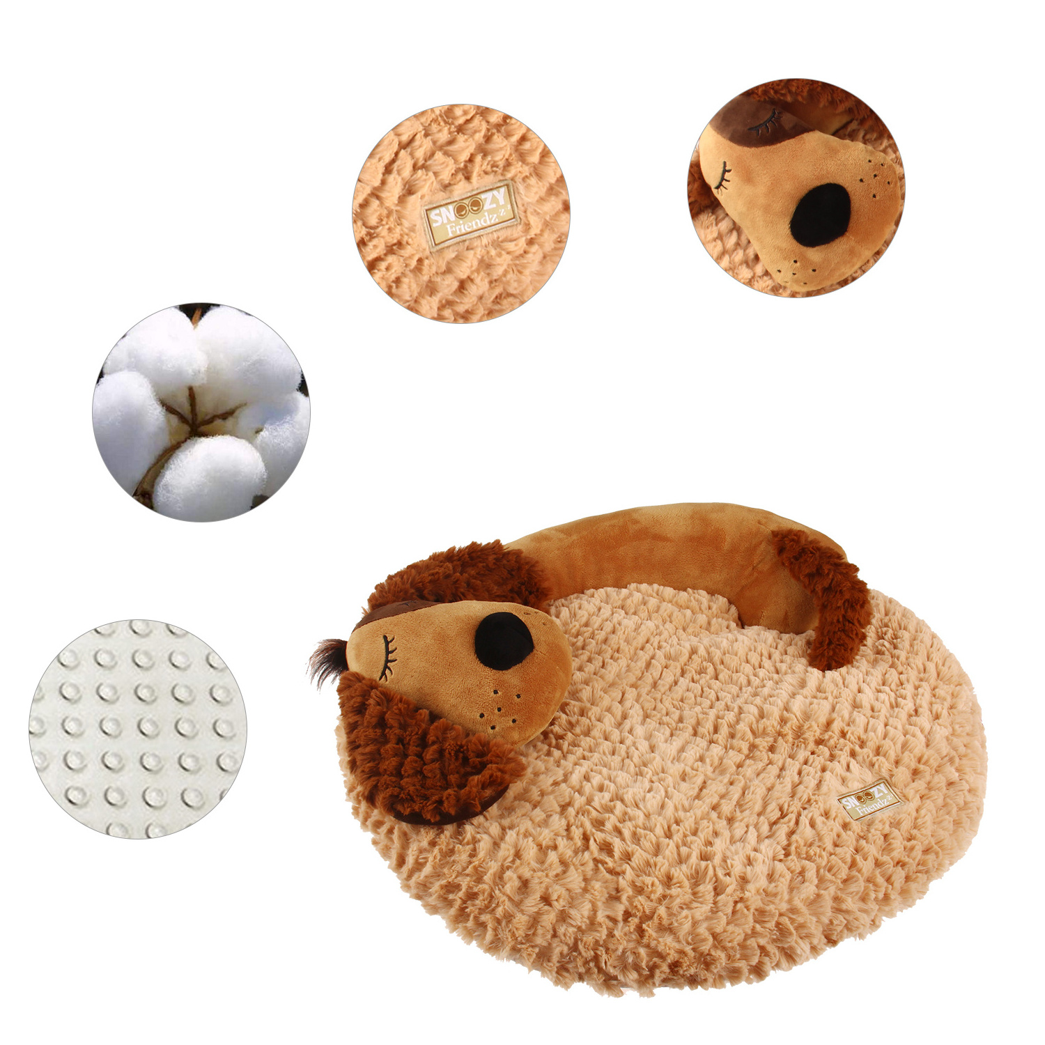 GiGwi Snoozy Friendz 3D Shaped Sleep Cushion Machine Washable Pet Cushion