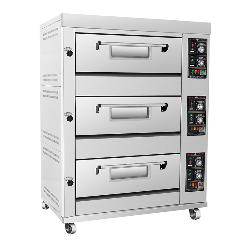 Restaurant Electric Pizza Baking Oven Commercial Bakery Gas Bread Deck Oven Automatic Baking Machines 2 Deck 6 Trays Oven Prices