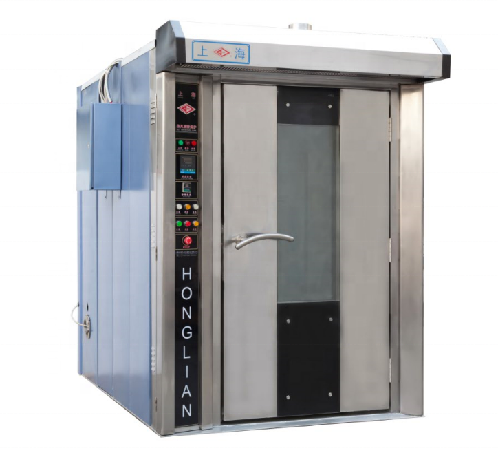 Automatic Bakery Rotary Oven 32 Trays Gas Oven with Trolley Bakery Rotary Oven for Commercial