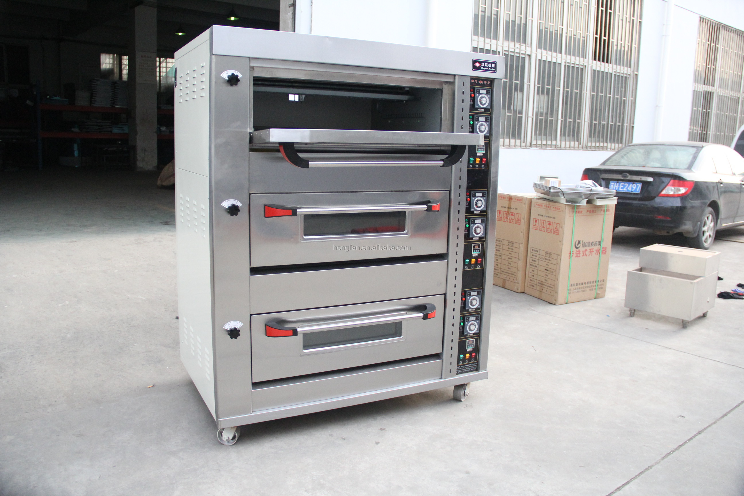 Restaurant Electric Pizza Baking Oven Commercial Bakery Gas Bread Deck Oven Automatic Baking Machines 2 Deck 6 Trays Oven Prices