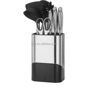 Chargeable Knife Holder Disinfection Stainless Steel sterlilizer kitchen knives Block with Scissor Slot Knife utensils Storage