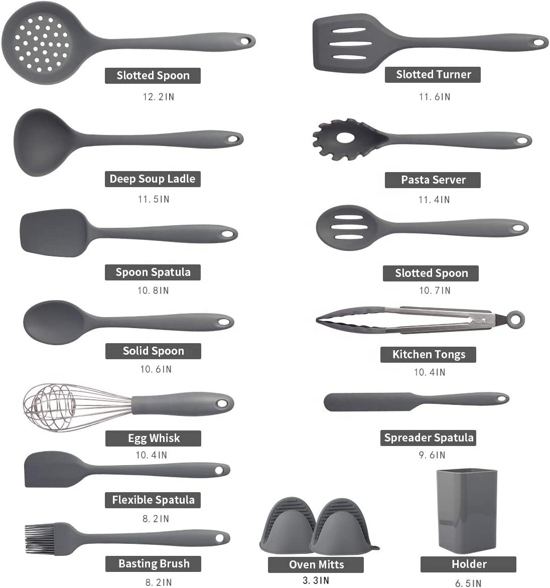 Hot sale Cooking Utensils Set Silicone Kitchen Utensil Set 15PCS Kitchen Tool Sets essentials for new home