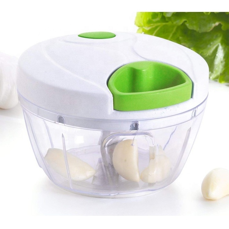 Manual mini slicer powerful hand held vegetable food chopper sauce blender to chop fruits nuts herbs onion garlic