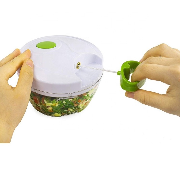 Manual mini slicer powerful hand held vegetable food chopper sauce blender to chop fruits nuts herbs onion garlic