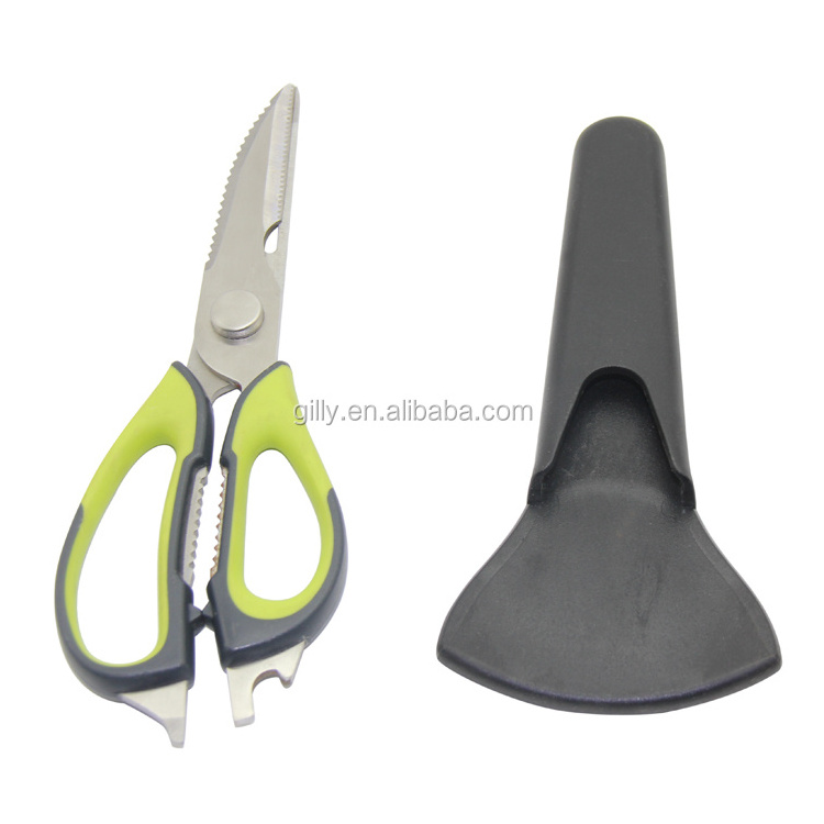 Heavy Duty Come Apart Kitchen Shears with refrigerator magnet lobster scissors  bottle opener Nut Cracker