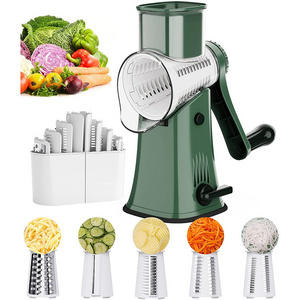 hot selling Rotary Cheese Grater Shredder 5 in 1mandoline slicers Drum Vegetable Slicer chopper Potato Cutter grinder