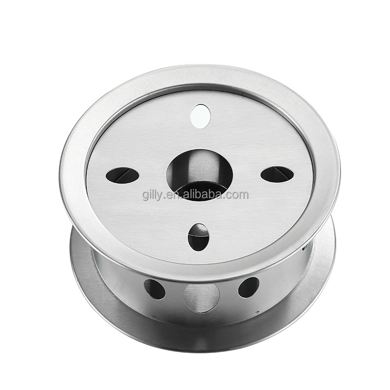 wholesale high grade Stainless Steel Teapot Warmer with Candle Holder Lit Brew Tea or Coffee water food Heater