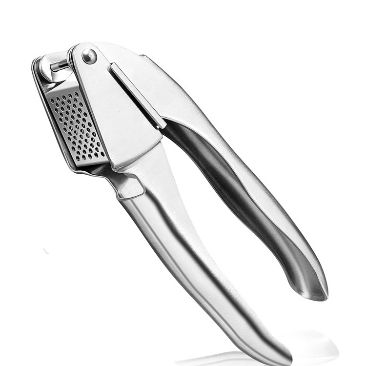 Premium Garlic Press Stainless Steel Professional Heavy Duty Double Lever Assisted Garlic Mincer Easy Clean Garlic Crusher