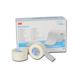 3M MICROPORE Latex free Medical Surgical Tape Hypoallergenic Paper Tape Gentle Adhesion h 25 mm x 9.14 m 12 rolls*box