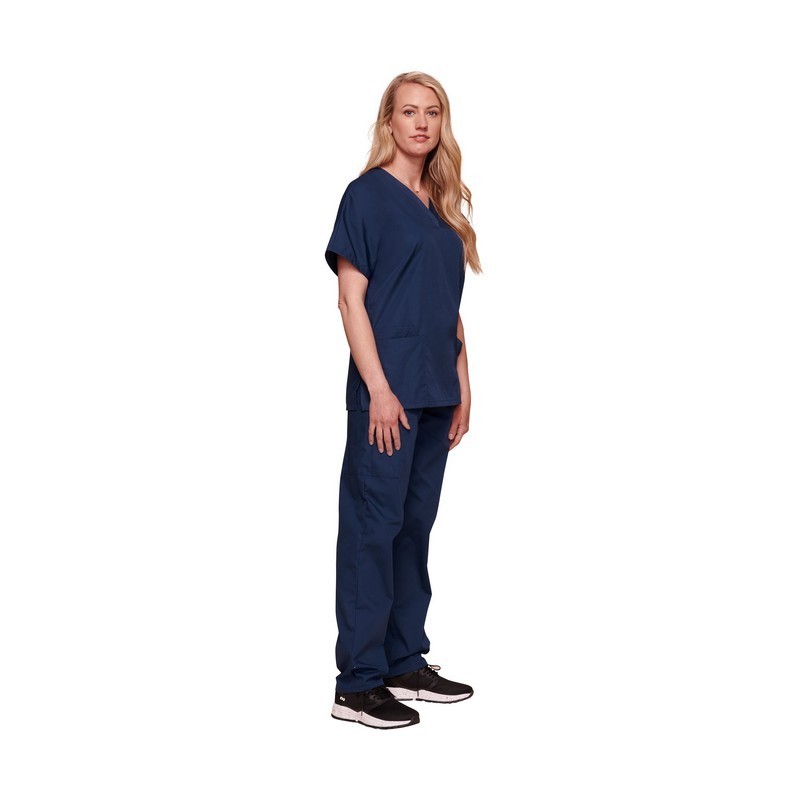 CHEROKEE V-NECK TOP Nursing Set Nurse Hospital Uniform Medical Uniform For Women Navy Blue Polyester Cotton