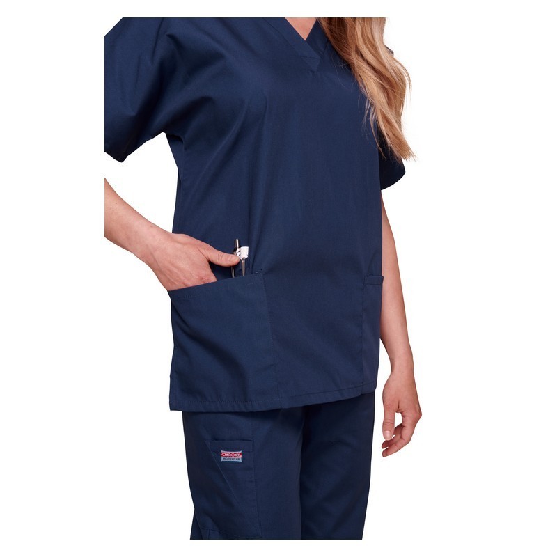 CHEROKEE V-NECK TOP Nursing Set Nurse Hospital Uniform Medical Uniform For Women Navy Blue Polyester Cotton