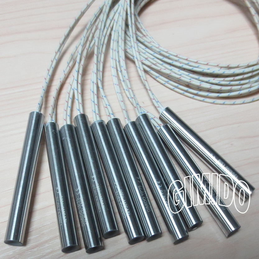 CE Standard Heater Cartridge, Industrial Electric Cartridge Heater, Heating Cartridge Element Swaged In Leads