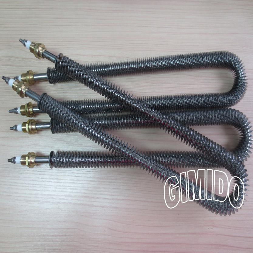 3kw 5kw 6kw U W I Industrial electric resistance air heating element 120v finned tube heater for Load Bank