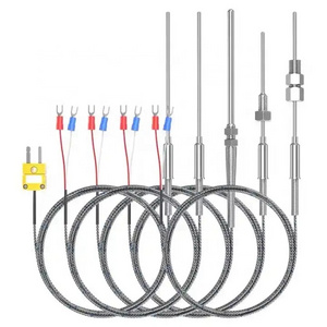 K/J/PT100 Type Flexible Thermocouple Probe With Insulated High Temperature Lead Wire