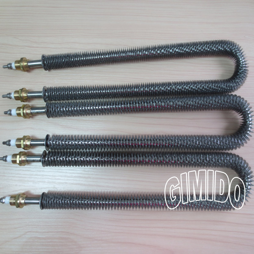 3kw 5kw 6kw U W I Industrial electric resistance air heating element 120v finned tube heater for Load Bank