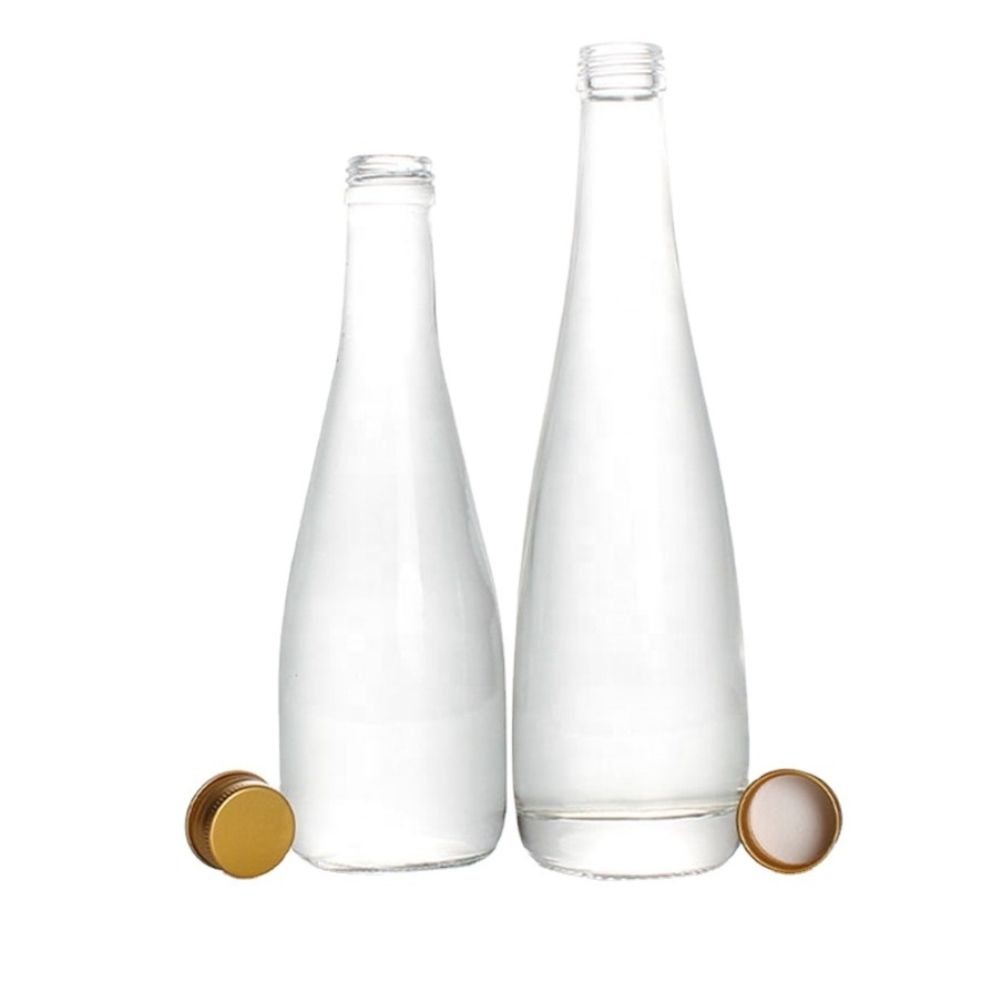 300mL 500mL Clear spring sparkling wster soda empty glass bottle Fiji Natural glass bottle