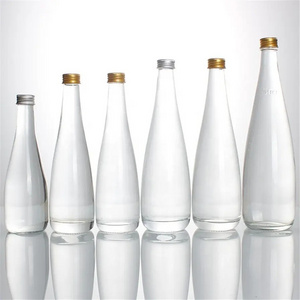 300mL 500mL Clear spring sparkling wster soda empty glass bottle Fiji Natural glass bottle