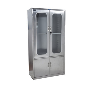 Ginee Medical  high level waterproof  rust-proof fireproof  stainless steel medical instrument cabinet use in lab