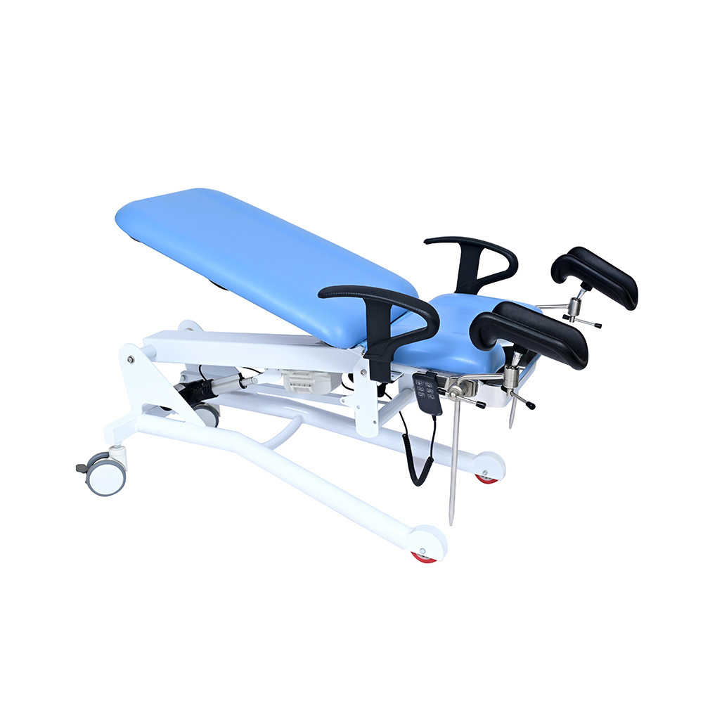 Ginee Medical Hospital Electric Gynaecology Chair Cheap Gyno exam Bed Clinic Gynecological Examination Chair With Stirrup