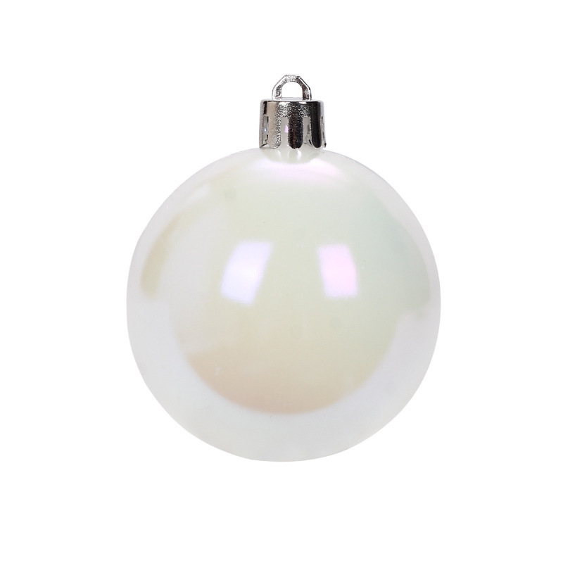 Christmas Party Shiny Pearl White Pink Gradient Ornaments Ball Decorations Set