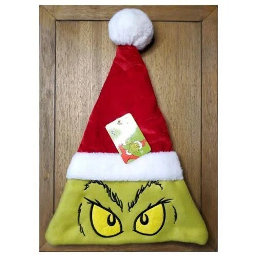 2024 Christmas Funny Grinch Plush Santa Hat