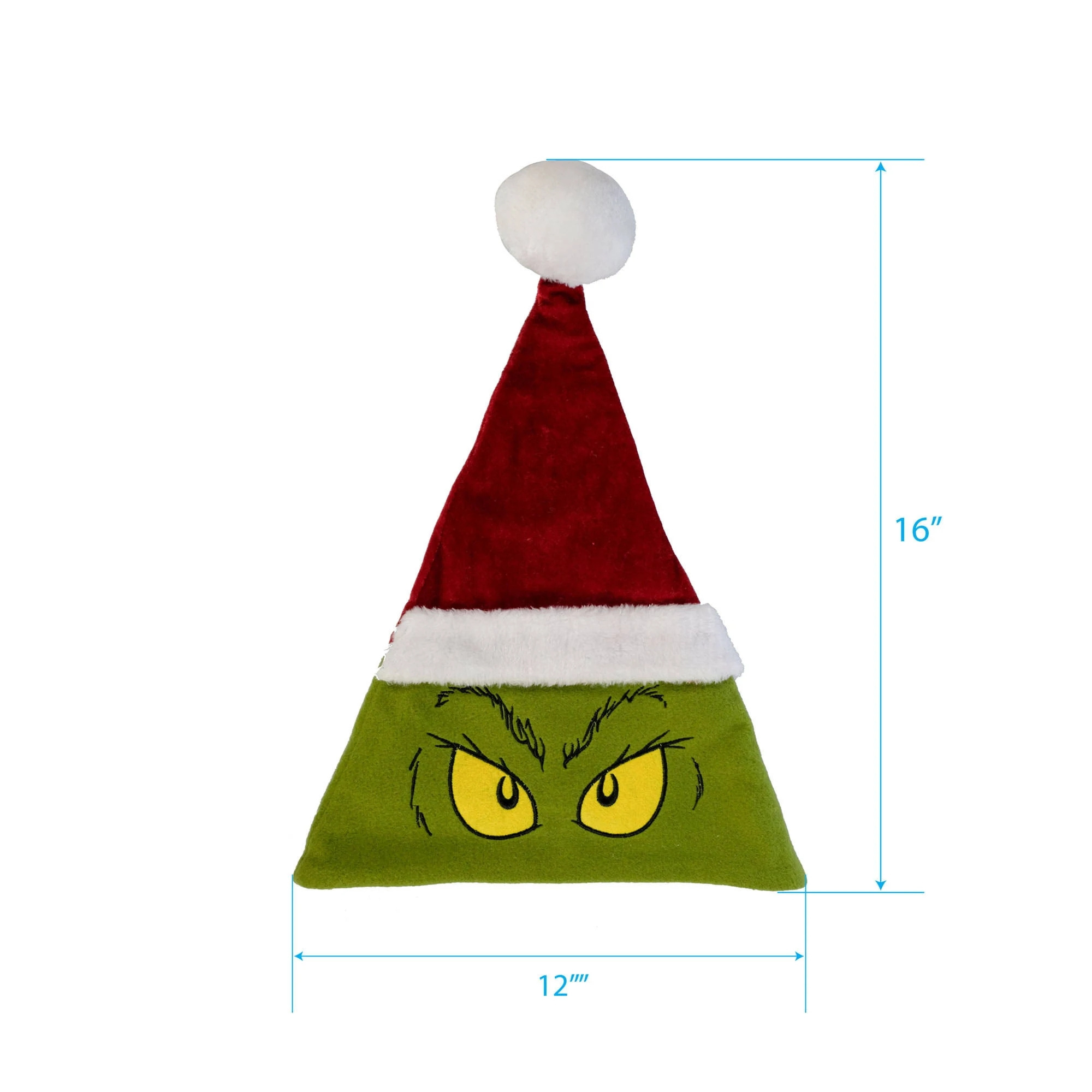 2024 Christmas Funny Grinch Plush Santa Hat