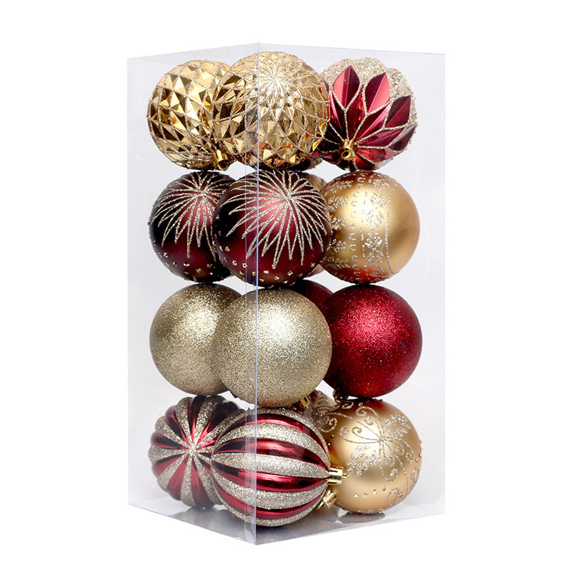 Shatterproof Stuffed Delicate Christmas Decorations Balls Baubles Ornaments Set