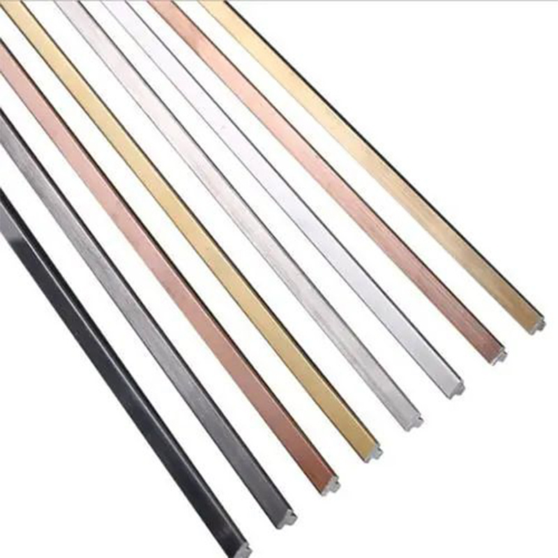 China Factory Flexible Transition Decor Strip Gold Colour Stainless Steel T Shaped Tile Trim Profile