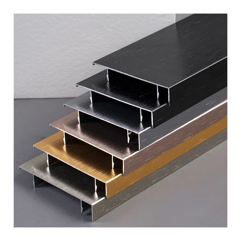 China Factory Flexible Transition Decor Strip Gold Colour Stainless Steel T Shaped Tile Trim Profile