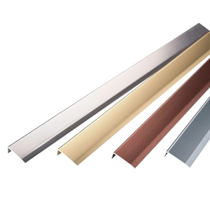 China Factory Flexible Transition Decor Strip Gold Colour Stainless Steel T Shaped Tile Trim Profile