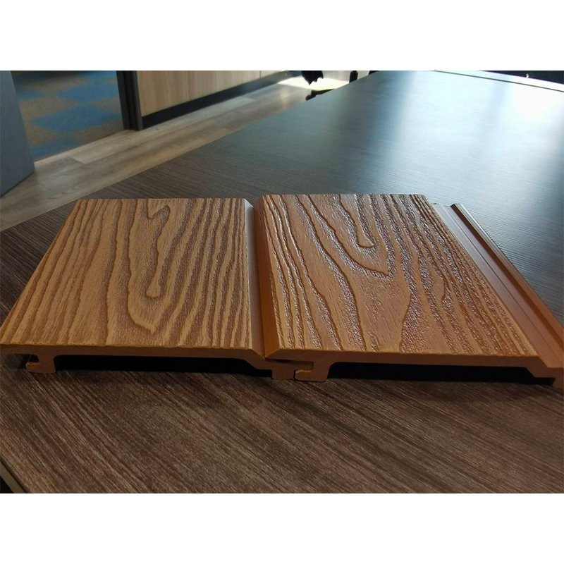 Easy To Install Uv Resistant Pvc Coating Teak Plastic Composite Wall Panel Wpc For Wall Decoration