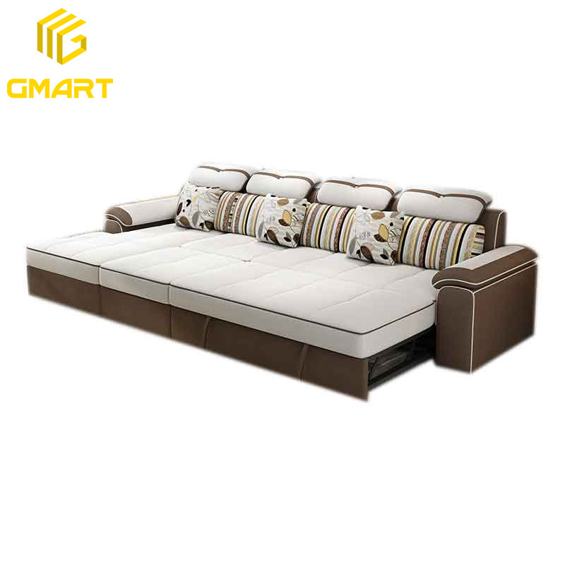 Gmart Free Shipping Livingroom Furniture Old Model Sofa Adult Colorful Low L Shape 3 Piece Reclinable Folding Sofa Wall Bed