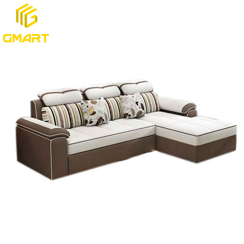 Gmart Good Price Sitting Room Furniture Decorative Chaise Sofa Adult 240*151 Half Moon 3 Seat Individual Sofa Set Furniture