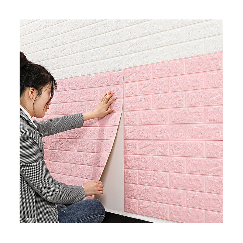 New Design European-Style Oil-Proof Hotel Brick Stone Mural Xpe/Pe Foam 3D Foam Wallpaper