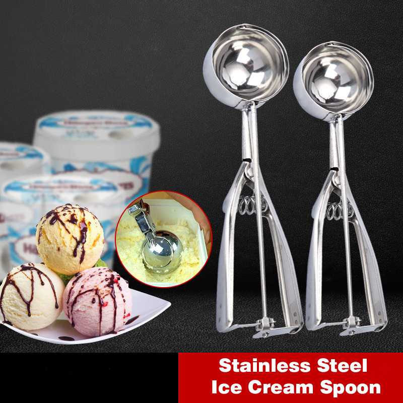 Wholesale Kitchen Tools Ice Cream Scoop Stainless Steel, High Quality Ice Ball Maker Stainless Ice Cream Scoops