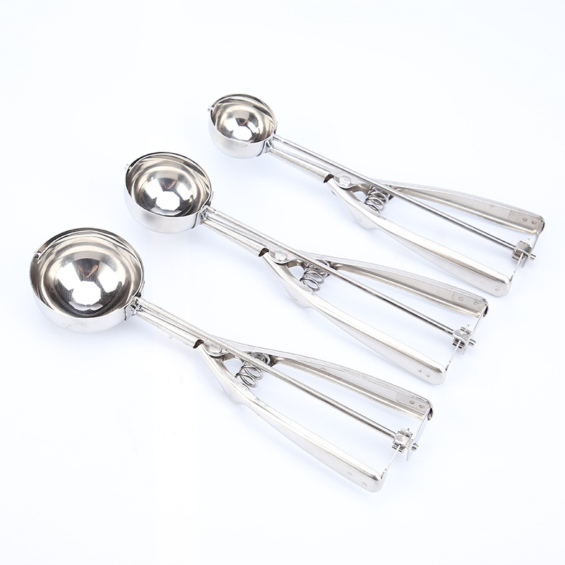 Wholesale Kitchen Tools Ice Cream Scoop Stainless Steel, High Quality Ice Ball Maker Stainless Ice Cream Scoops